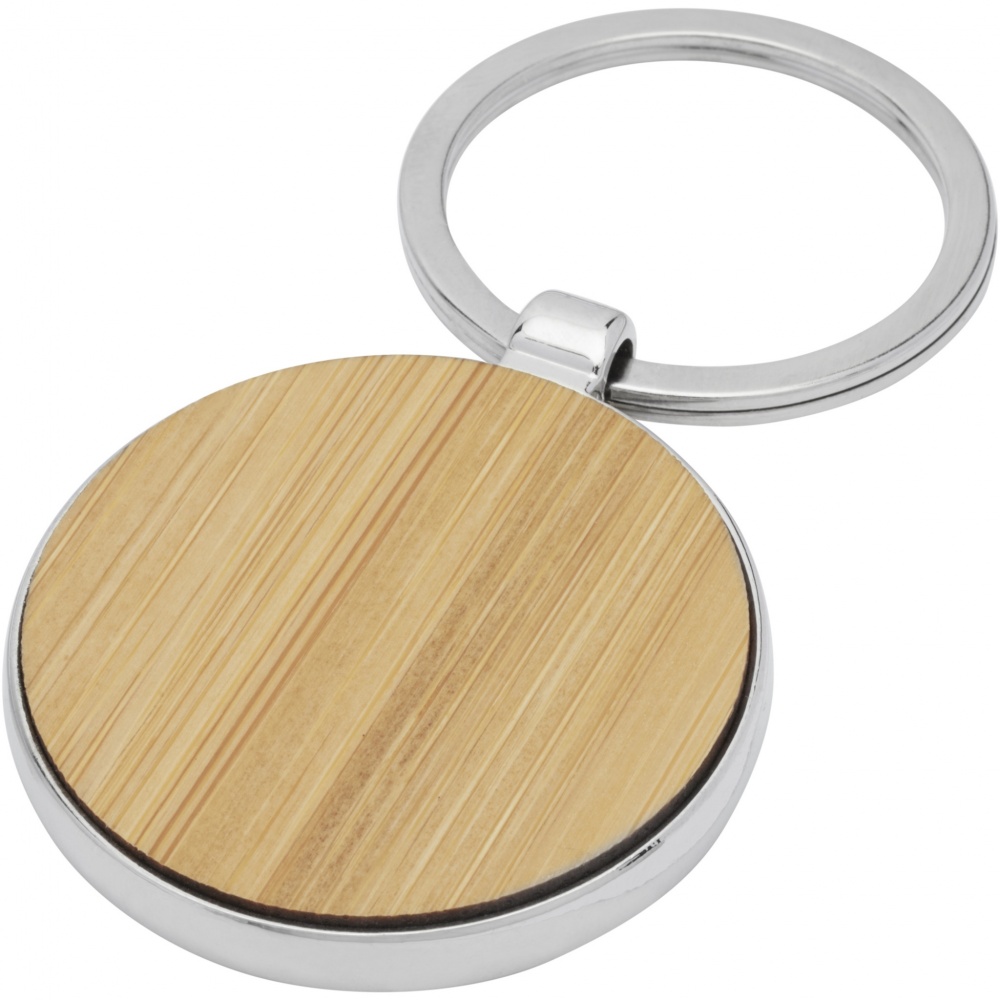 Logo trade promotional items image of: Nino bamboo round keychain