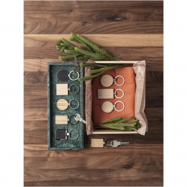 Logotrade promotional item picture of: Neta bamboo rectangular keychain