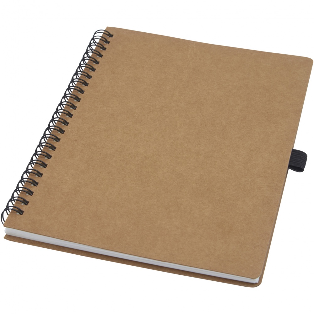 Logotrade advertising product image of: Cobble A5 wire-o recycled cardboard notebook with stone paper