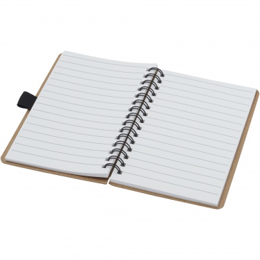 Logotrade promotional giveaway picture of: Cobble A6 wire-o recycled cardboard notebook with stone paper