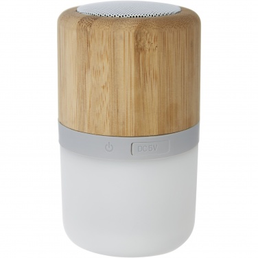 Logotrade promotional item picture of: Aurea bamboo Bluetooth® speaker with light 