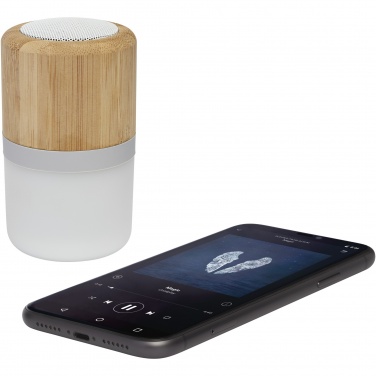 Logotrade promotional items photo of: Aurea bamboo Bluetooth® speaker with light 