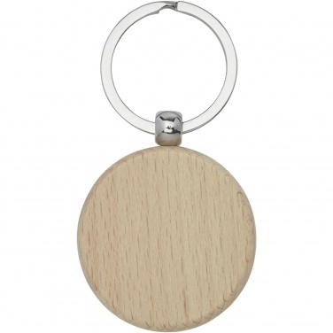 Logotrade promotional products photo of: Giovanni beech wood round keychain