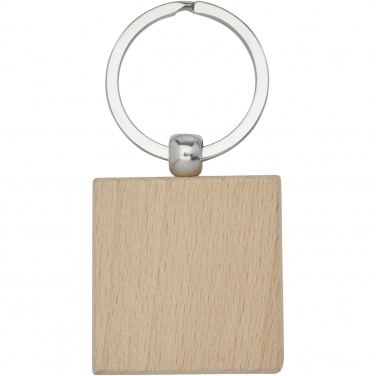 Logotrade advertising product picture of: Gioia beech wood squared keychain