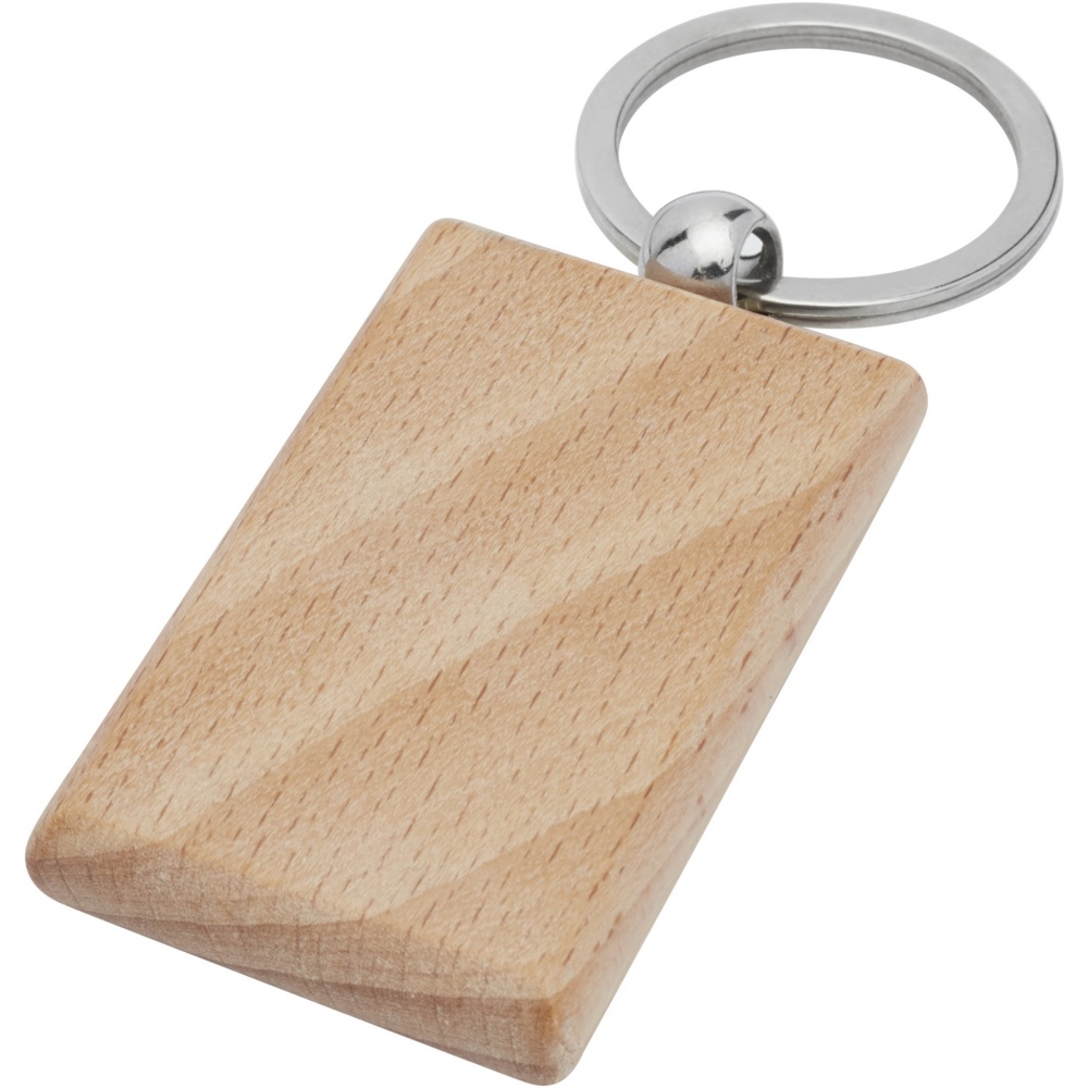Logotrade promotional giveaways photo of: Gian beech wood rectangular keychain