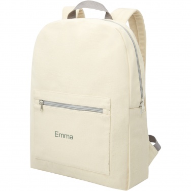 Logo trade promotional product photo of: Pheebs 450 g/m² recycled cotton and polyester backpack 10L