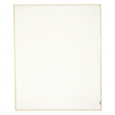 Logo trade promotional giveaways image of: Marigold GRS certified RPET polar fleece and sherpa blanket