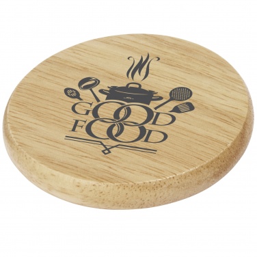 Logotrade promotional item picture of: Scoll wooden coaster with bottle opener