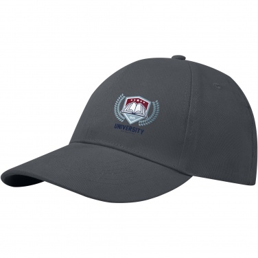 Logo trade business gifts image of: Trona 6 panel GRS recycled cap
