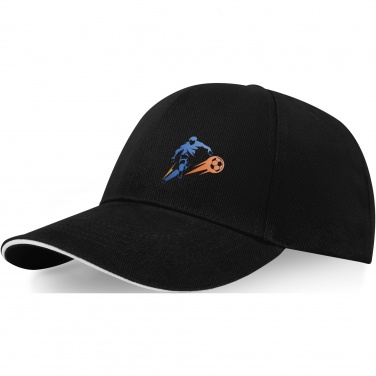 Logo trade promotional gifts picture of: Topaz 6 panel GRS recycled sandwich cap