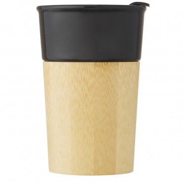 Logotrade promotional giveaway image of: Pereira 320 ml porcelain mug with bamboo outer wall
