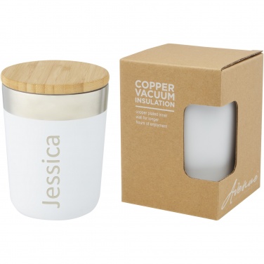 Logo trade promotional merchandise image of: Lagan 300 ml stainless steel tumbler with bamboo lid