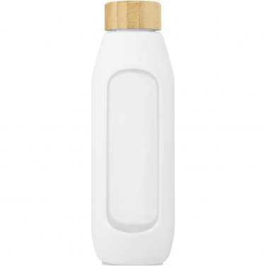 Logo trade advertising product photo of: Tidan 600 ml borosilicate glass bottle with silicone grip