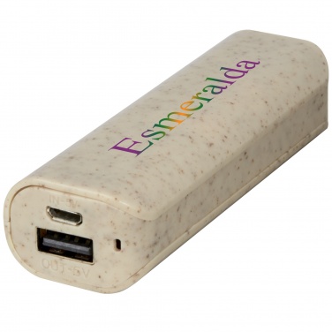 Logo trade promotional products picture of: Yoko 1200mAh wheat straw power bank