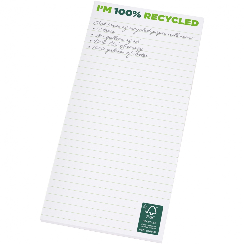 Logotrade promotional product image of: Desk-Mate® 1/3 A4 recycled notepad