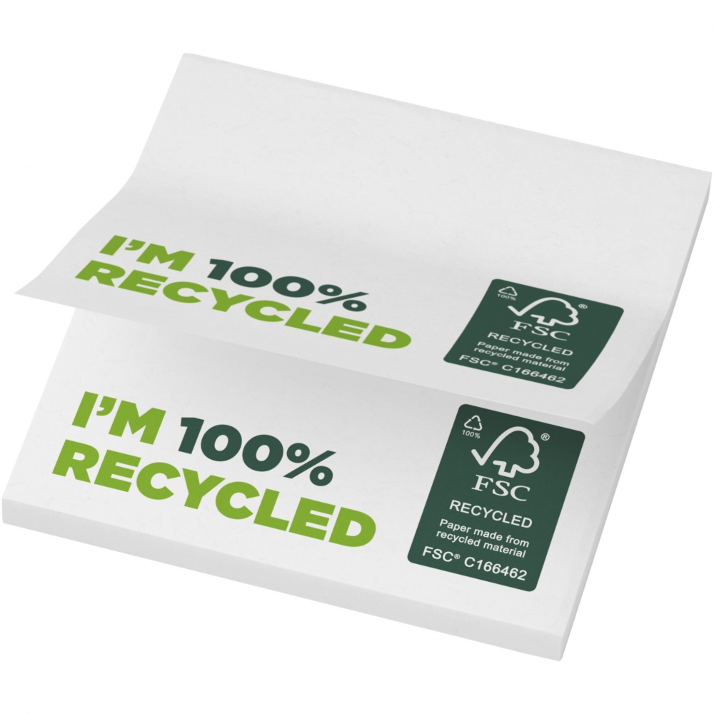 Logo trade promotional giveaway photo of: Sticky-Mate® recycled sticky notes 75 x 75 mm