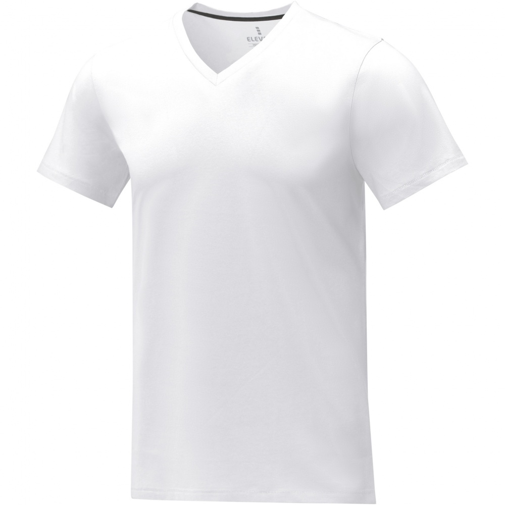 Logo trade promotional giveaways picture of: Somoto short sleeve men's V-neck t-shirt 