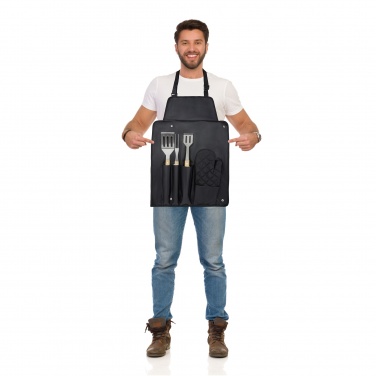 Logo trade promotional giveaways picture of: Gril 3-piece BBQ tools set and glove 