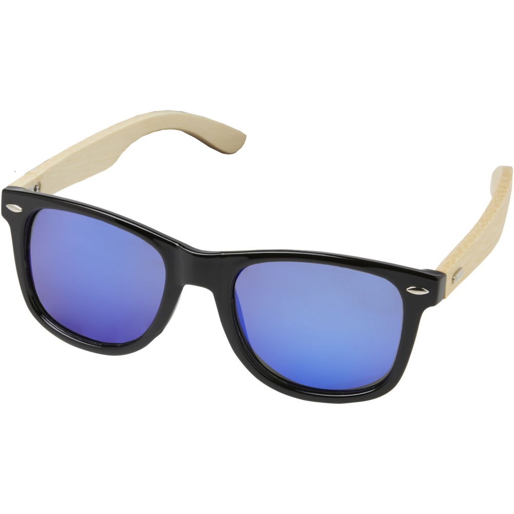 Logotrade promotional gift picture of: Taiyō rPET/bamboo mirrored polarized sunglasses in gift box