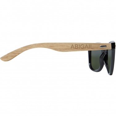 Logo trade promotional items picture of: Hiru rPET/wood mirrored polarized sunglasses in gift box