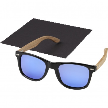 Logo trade corporate gifts picture of: Hiru rPET/wood mirrored polarized sunglasses in gift box