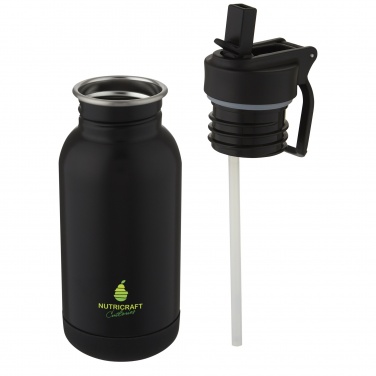 Logo trade promotional gift photo of: Lina 400 ml stainless steel sport bottle with straw and loop