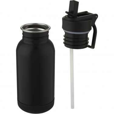 Logo trade corporate gifts picture of: Lina 400 ml stainless steel sport bottle with straw and loop