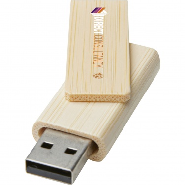 Logo trade promotional merchandise picture of: Rotate 16GB bamboo USB flash drive