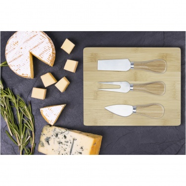 Logotrade promotional item picture of: Ement bamboo cheese board and tools