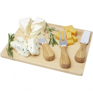 Logotrade business gifts photo of: Ement bamboo cheese board and tools
