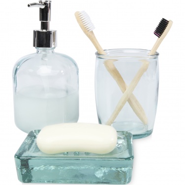 Logotrade promotional product image of: Jabony 3-piece recycled glass bathroom set