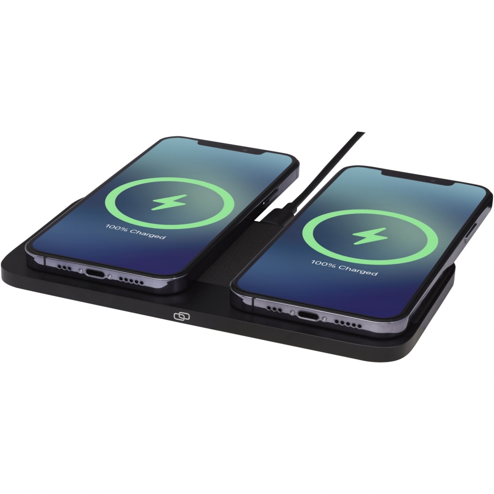 Logotrade promotional products photo of: Hybrid 15W premium dual wireless charging pad