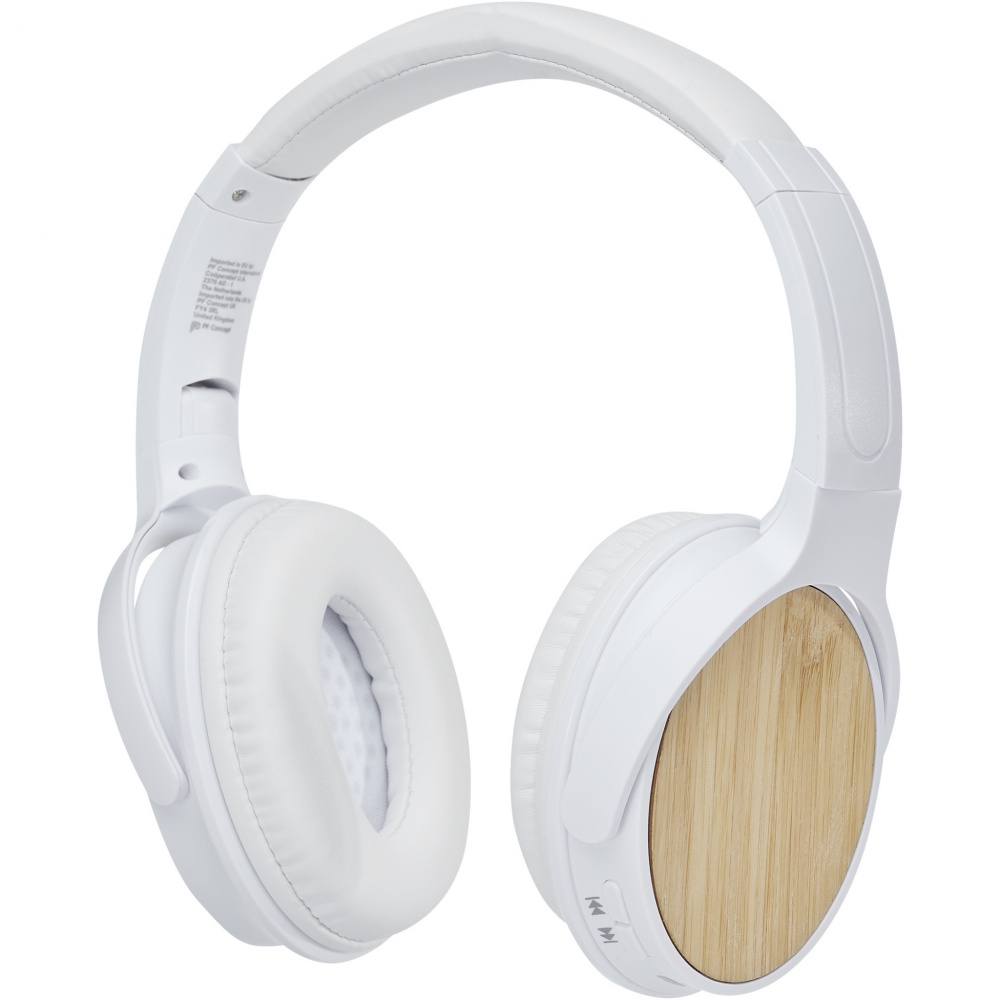 Logotrade promotional gift picture of: Athos bamboo Bluetooth® headphones with microphone