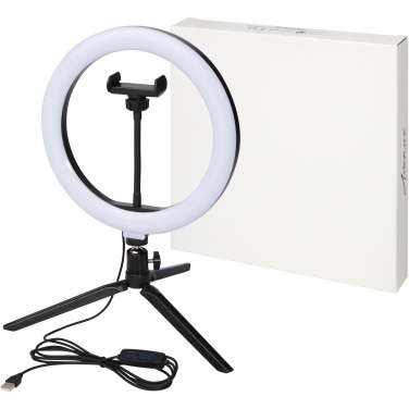 Logo trade business gift photo of: Studio ring light for selfies and vlogging with phone holder and tripod