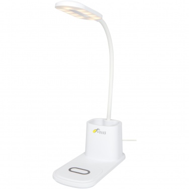 Logo trade promotional giveaway photo of: Bright desk lamp and organizer with wireless charger