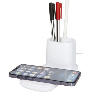 Logo trade promotional gift photo of: Bright desk lamp and organizer with wireless charger