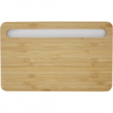 Logo trade corporate gifts image of: Medake 10W bamboo wireless charger