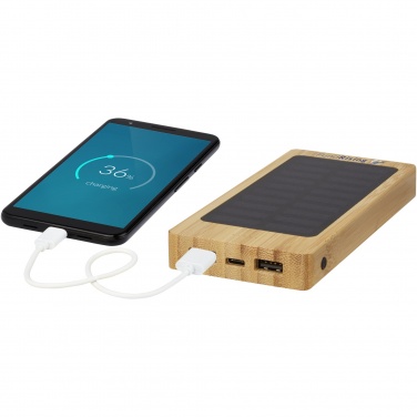 Logotrade promotional merchandise image of: Alata 8000 mAh bamboo solar power bank