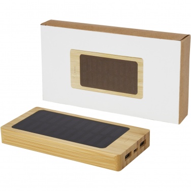 Logotrade promotional products photo of: Alata 8000 mAh bamboo solar power bank