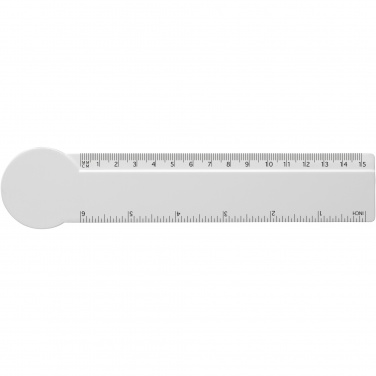 Logotrade promotional items photo of: Tait 15 cm circle-shaped recycled plastic ruler 