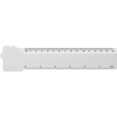 Logo trade promotional product photo of: Tait 15 cm house-shaped recycled plastic ruler