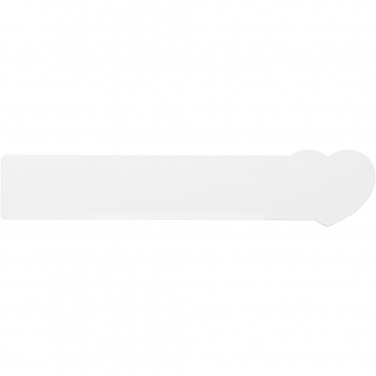 Logo trade business gifts image of: Tait 15 cm heart-shaped recycled plastic ruler