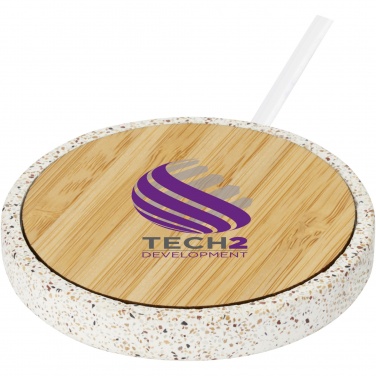 Logotrade promotional merchandise picture of: Terrazzo 10W wireless bamboo charging pad