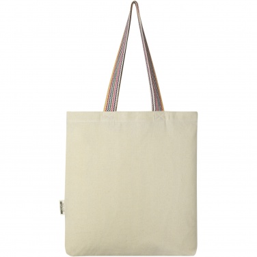 Logotrade corporate gift image of: Rainbow 180 g/m² recycled cotton tote bag 5L