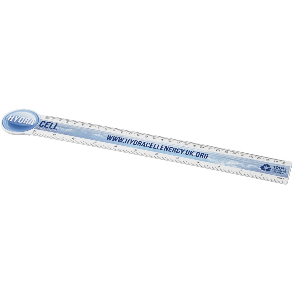 Logotrade corporate gift image of: Tait 30cm circle-shaped recycled plastic ruler