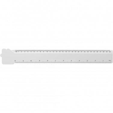 Logo trade promotional product photo of: Tait 30cm house-shaped recycled plastic ruler
