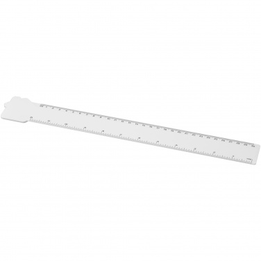 Logotrade promotional gift picture of: Tait 30cm house-shaped recycled plastic ruler