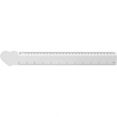 Logo trade promotional items image of: Tait 30cm heart-shaped recycled plastic ruler