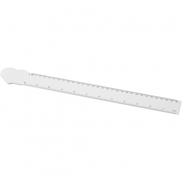 Logo trade promotional merchandise picture of: Tait 30cm heart-shaped recycled plastic ruler