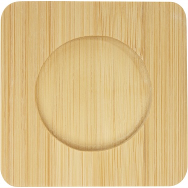 Logotrade corporate gift picture of: Manti 2-piece 100 ml double-wall glass cup with bamboo coaster 
